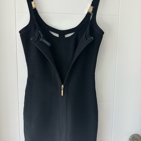 Marciano Black Dress with Gold Zipper - Picture 6 of 7